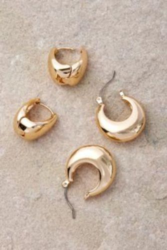 Angular Hoop Earrings 2-Pack - Gold at Urban Outfitters - Silence + Noise - Modalova