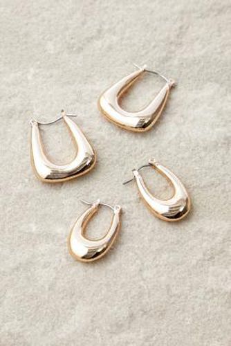 Soft Square Hoop Earrings 2-Pack - Gold at Urban Outfitters - Silence + Noise - Modalova