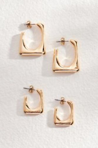 Angular Hoop Earrings 2-Pack at Urban Outfitters - Silence + Noise - Modalova