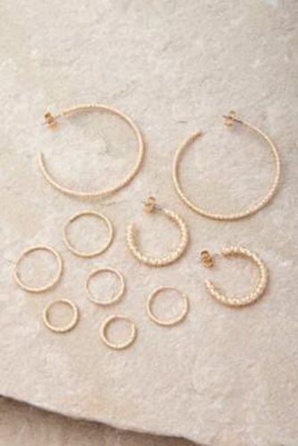 Skinny Hoop Earrings 5-Pack - Gold at Urban Outfitters - Silence + Noise - Modalova