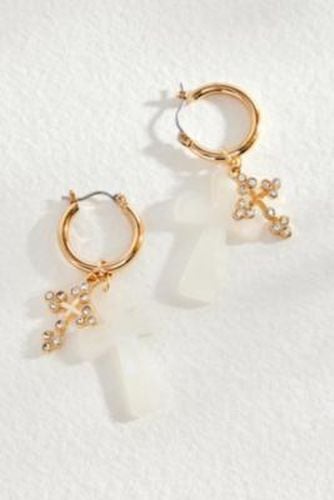 Double Cross Earrings - Gold at Urban Outfitters - Silence + Noise - Modalova