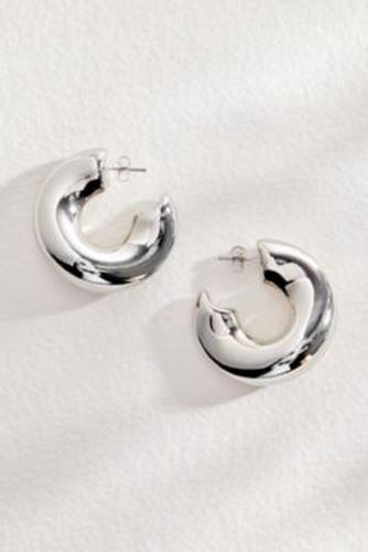 Large Molten Hoop Earrings - Silver at Urban Outfitters - Silence + Noise - Modalova