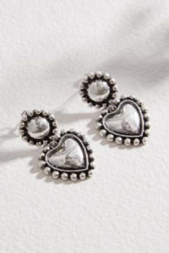 Vintage Heart Earrings - Silver at Urban Outfitters - Silence + Noise - Modalova