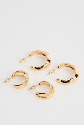 UO Molten Hoop Earrings 2-Pack - Gold at - Urban Outfitters - Modalova