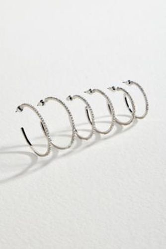 UO Skinny Hoop Earrings 3-Pack - Silver at - Urban Outfitters - Modalova