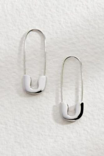 Safety Pin Hoop Earrings - Silver at Urban Outfitters - Caotic - Modalova
