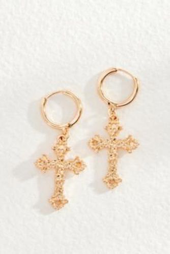 Ornate Cross Hoop Earrings - at Urban Outfitters - Silence + Noise - Modalova