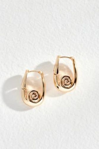 Spiral Square Hoop Earrings - Gold at Urban Outfitters - Silence + Noise - Modalova