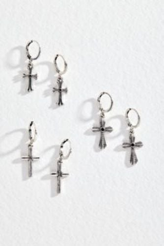 Cross Drop Hoop Earrings 3-Pack - at Urban Outfitters - Silence + Noise - Modalova