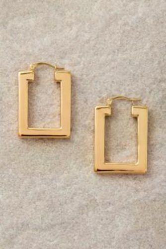 Rectangle Creole Hoop Earrings - Gold at Urban Outfitters - Seol + Gold - Modalova