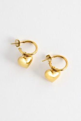 Seol + Puffy Heart Stud Hoop Earrings - at Urban Outfitters - Seol + Gold - Modalova