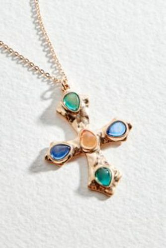 Multicoloured Gem Cross Necklace - at Urban Outfitters - Silence + Noise - Modalova