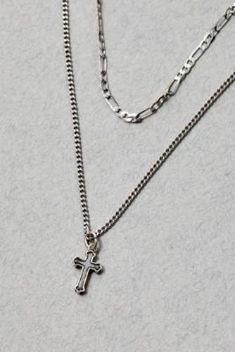 Plated Double Layered Cross Necklace - at Urban Outfitters - Silence + Noise - Modalova