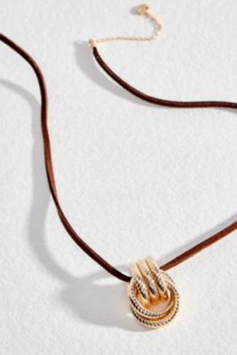 Chocolate Cord Knot Loop Necklace - at Urban Outfitters - Silence + Noise - Modalova