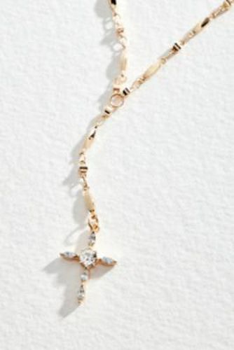 Delicate Cross Lariat Necklace - at Urban Outfitters - Silence + Noise - Modalova