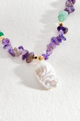 Pearl Chipping Necklace - Purple at Urban Outfitters - Silence + Noise - Modalova
