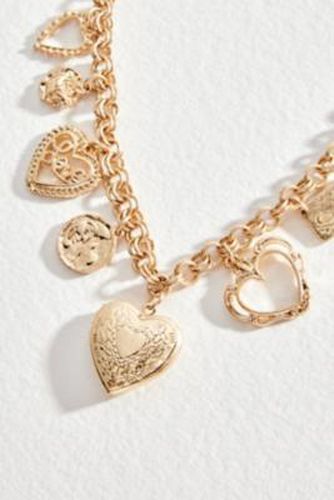 Heart Charm Necklace - at Urban Outfitters - Silence + Noise - Modalova