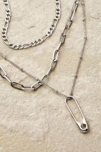 Tangled Multi-Layer Chain Necklace - Silver at Urban Outfitters - Silence + Noise - Modalova