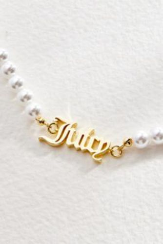 Faux Pearl Choker Necklace - Gold at Urban Outfitters - Juicy Couture - Modalova