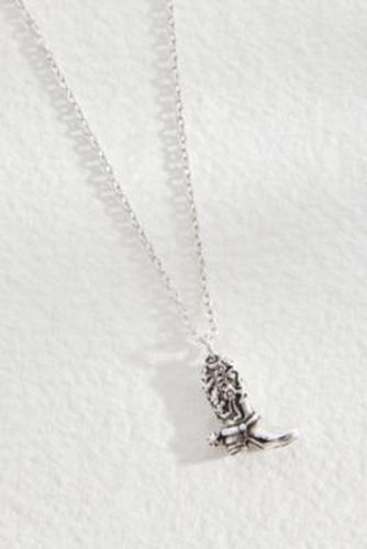 Cowboy Boot Pendant Necklace - Silver at Urban Outfitters - Silence + Noise - Modalova