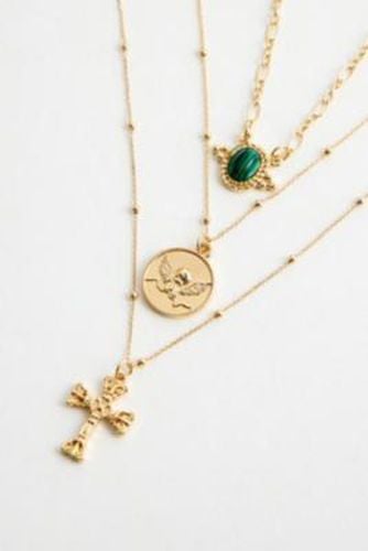 UO Stamped Coin Necklace 3-Pack - at - Urban Outfitters - Modalova