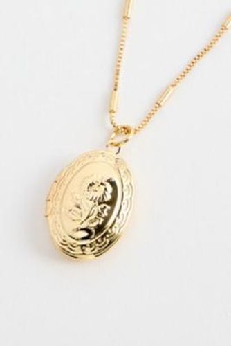 Floral Oval Locket Necklace - at Urban Outfitters - Silence + Noise - Modalova