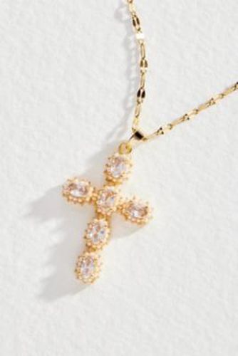 Zambah Spike Cross Pendant Necklace - at - Urban Outfitters - Modalova