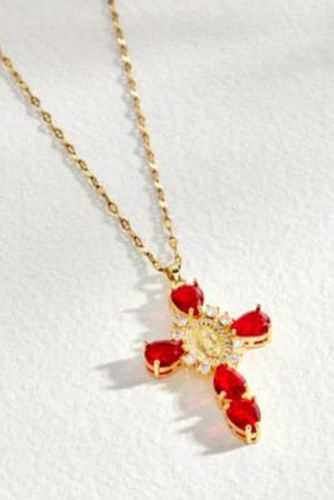 Guadalupe Cross Necklace - Red at Urban Outfitters - Zambah - Modalova