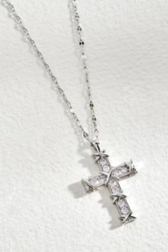 Woven Cross Necklace - Silver at Urban Outfitters - Zambah - Modalova