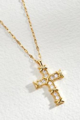 Woven Cross Necklace - Gold at Urban Outfitters - Zambah - Modalova