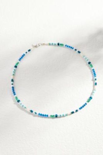 Teal Glass Beaded Choker Necklace at Urban Outfitters - Rhimani - Modalova