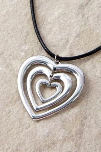 Triple Heart Outline Charm Necklace - at Urban Outfitters - Silence + Noise - Modalova
