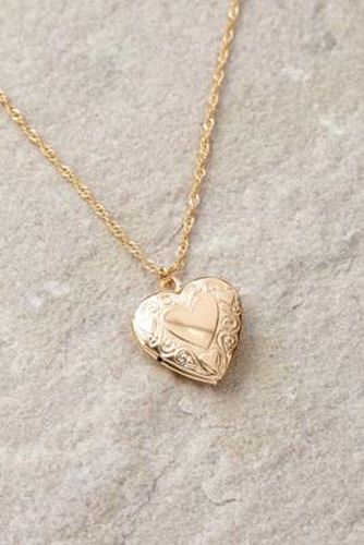 Heart Locket Necklace - Gold at Urban Outfitters - Silence + Noise - Modalova