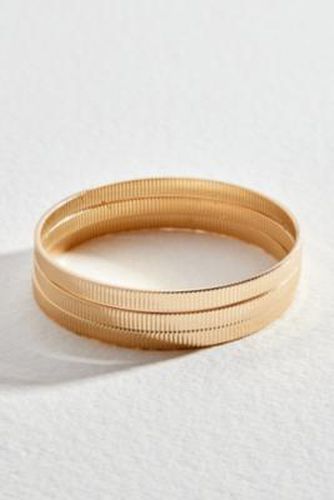 Ridged Bangle 3-Pack - Gold at Urban Outfitters - Silence + Noise - Modalova