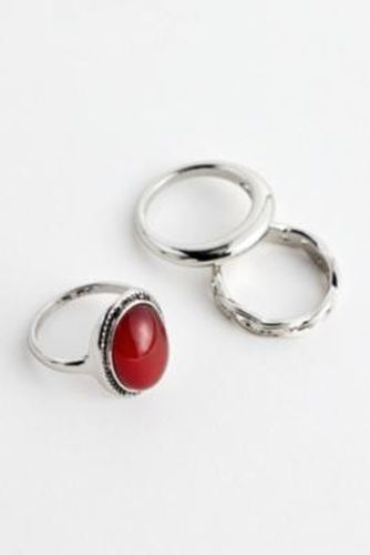 UO Amber Stone Rings 3-Pack - XS/S at - Urban Outfitters - Modalova