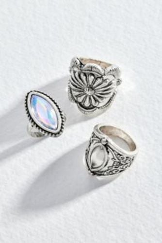 Ornate Textured Rings 3-Pack - M/L at Urban Outfitters - Silence + Noise - Modalova