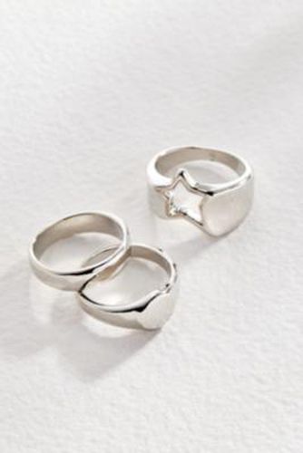 Star Ring 3-Pack - Silver M/L at Urban Outfitters - Silence + Noise - Modalova