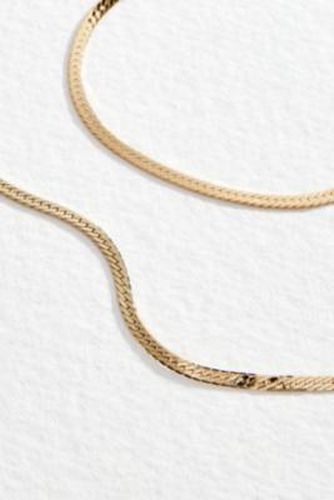 Seol + Herringbone Necklace and Bracelet Set - at Urban Outfitters - Seol + Gold - Modalova