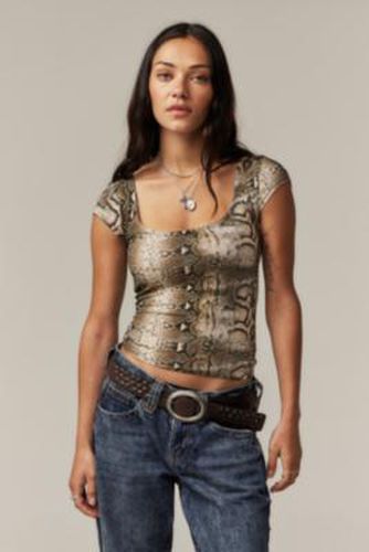 Dovimo Snakeskin Top UK 4 at Urban Outfitters - Jaded London - Modalova