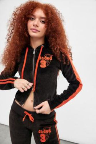 Three Velour Hoodie - UK 8 at Urban Outfitters - Jaded London - Modalova