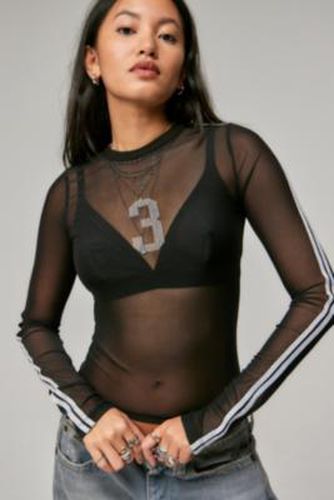 Rhinestone Mesh Top - UK 6 at Urban Outfitters - Jaded London - Modalova