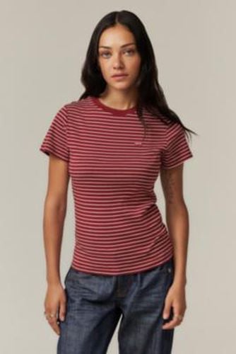 Essential Stripe T-Shirt - Maroon XS at Urban Outfitters - Levi's - Modalova