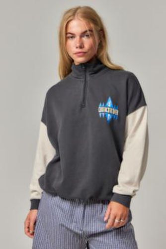 Colour Block Half-Zip Fleece - Dark Grey XS at Urban Outfitters - Quiksilver - Modalova