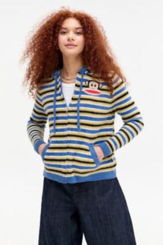 X Paul Frank Stripe Zip-Through Knit Hoodie XS at Urban Outfitters - Daisy Street - Modalova