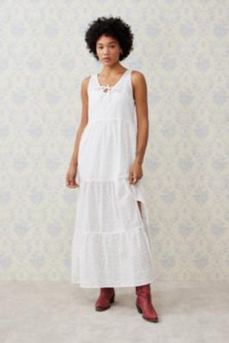 Tiered Broderie Maxi Dress - White XS at Urban Outfitters - Daisy Street - Modalova