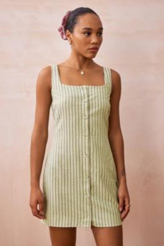 Button Front Mini Dress - Green XS at Urban Outfitters - Daisy Street - Modalova