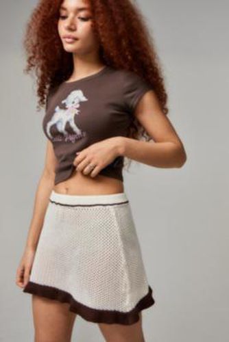 Open Stitch Mini Skirt - Cream S at Urban Outfitters - Daisy Street - Modalova