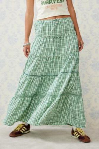 Gingham Maxi Skirt - Green S at Urban Outfitters - Daisy Street - Modalova