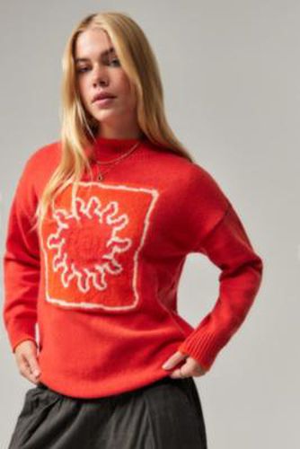 Sun Intarsia Knit Jumper - Red XS at Urban Outfitters - Daisy Street - Modalova