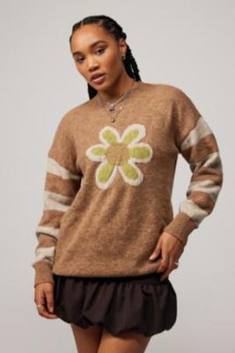 UO Flower Motif Knit Jumper - XS at - Urban Outfitters - Modalova